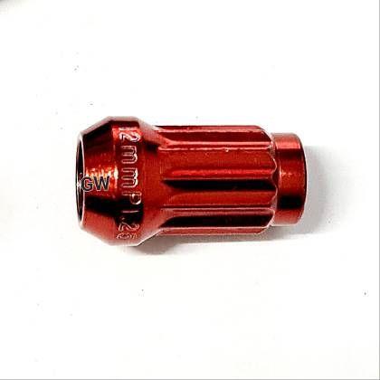 Колесные гайки красные М12х1.25 для Nissan, Infiniti, Subaru, Suzuki, Niva (24шт.+ключ). 4