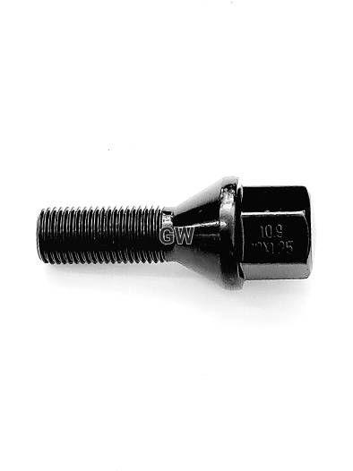 Болты конусные черные М12х1.25 L28 мм для Citroen, Peugeot, VAZ (10шт.) 3