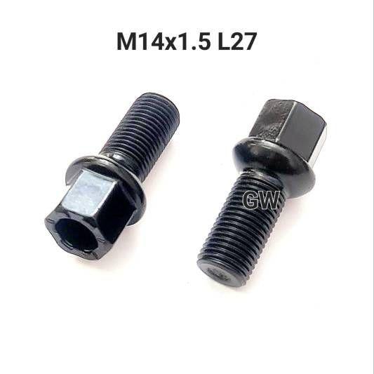 Болты сферические черные М14х1.5 L27 для Audi, Skoda, VW, Mercedes