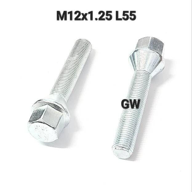 Колесные болты удлиненные М12х1.25 L55 мм (12шт.)